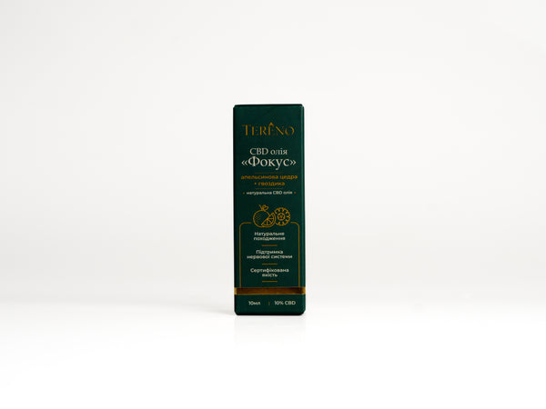 CBD-спрей фокус з апельсиновою цедрою та гвоздикою 10%, 10 мл