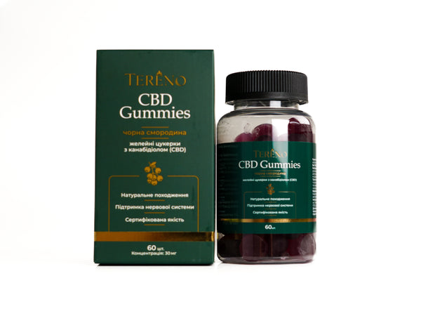 CBD желейки смородина 1800 мг(60%), 60 шт