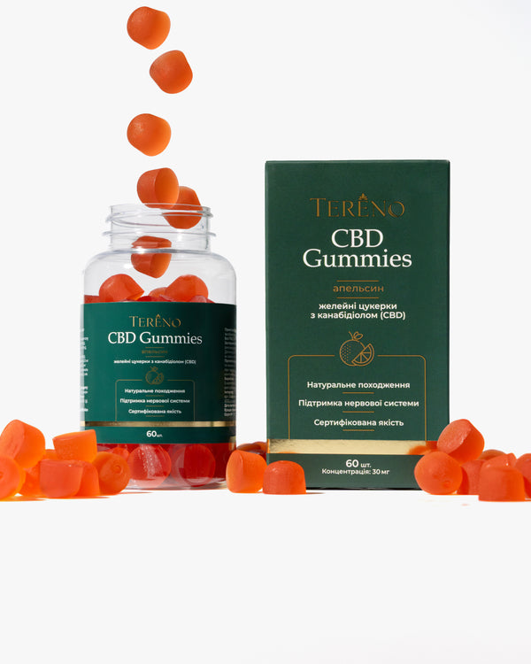 CBD желейки апельсин </br> 1800 мг(60%), 60 шт